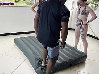 Two Whores Reward Helper with Hard Fucks and Creampie Surprises