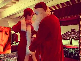 Granny Carmen's Naughty Christmas July Double Vibrator Tease