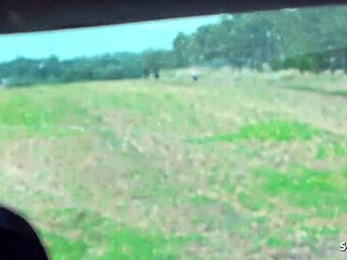 German latina secretary risks outdoor raw fuck cum on pierced ass!