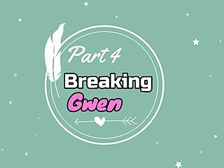 Gwen's tied up clit gets licked to orgasm in bondage part 4