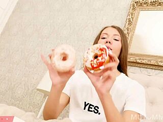 stephanie moon looks so innocent but fingers her tight pussy solo like a naughty neighbor girl