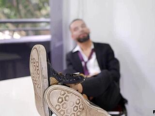 naughty student sneaks back to bang athletic teacher's big ass after class empties