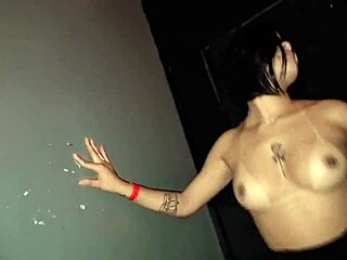 i couldn't resist gloryhole through swing cabin door and let him enter for pussy fuck