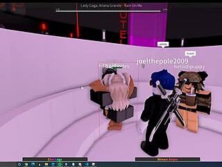 dirty roblox slut grinds lap dance on daddy as girlfriend watches