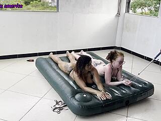 Two Whores Reward Helper with Hard Fucks and Creampie Surprises