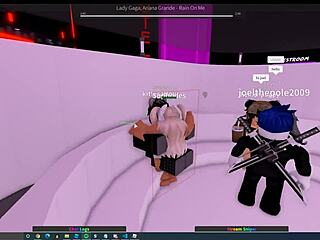 dirty roblox slut grinds lap dance on daddy as girlfriend watches