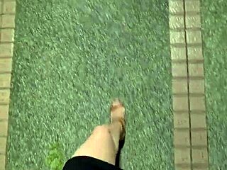 Shemale Ting Xuan's office lady adventure turns daring outdoors