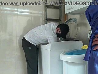 Huge Cock Handyman Pounds Married Client's Big Pussy After Washing Machine Fix