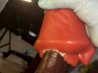 stockings on, deepthroating my bbc toy like a nasty college slave till cum explodes