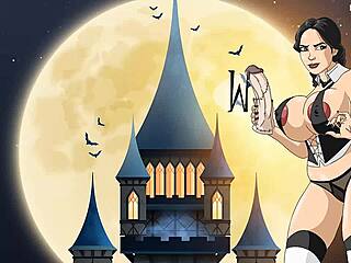 Wednesday goth slut begs for pussy eating in twisted cartoon parody