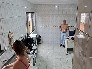 MAID STRIPS DOWN AND BEGS FOR THAT THICK FACIAL CUMSHOT?!