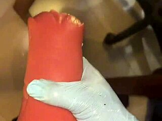 stockings on, deepthroating my bbc toy like a nasty college slave till cum explodes