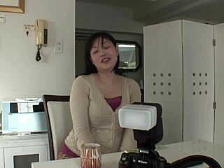 rica shibuki wakes up horny fingering her pussy before morning blowjob threesome