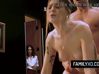 stepbrother pounds both stepsisters in hardcore threesome fuckfest