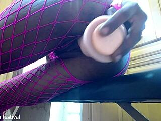 Slim Ebony Pussy Craves Black Dildo But Needs Real Cock Stretch