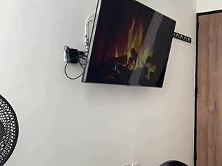 Cute Brunette Sneaks into Stepbrother's Room for Sloppy Deepthroat Blowjob