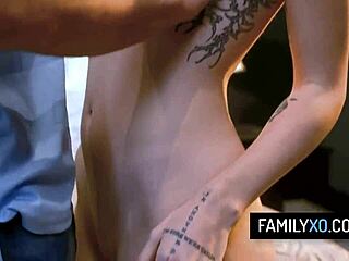 stepbrother pounds both stepsisters in hardcore threesome fuckfest