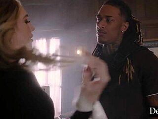 Kendra the deeper baddie deepthroats and rides big black cock in revenge MMF threesome with enemy's boyfriend doggystyle missionary