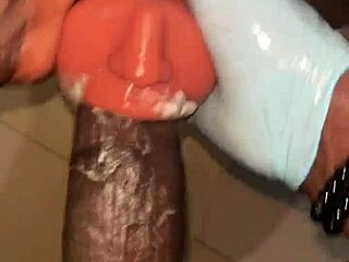 stockings on, deepthroating my bbc toy like a nasty college slave till cum explodes