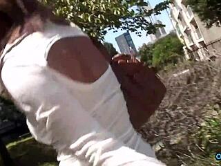 What secrets does the innocent Asian park girl reveal in intimate exploration?