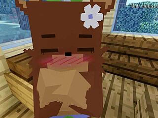 Fucked furry Bia hard deep anal creampie inside her tight ass