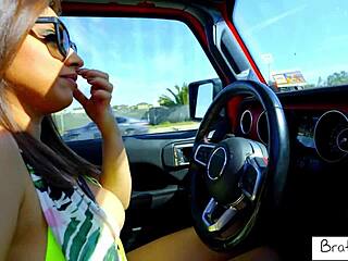 Stepmilf Ella Knox stuffs beach bikini butt with more than sand to cheer stepson 😈