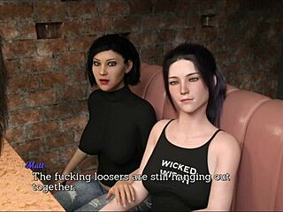 brunette's big ass leaps erotically in game