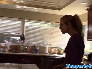 amateur realtor sucks cock close-up before she gets fucked pov