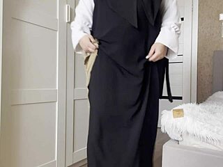 arab khalifa's stockings tease stepson into wet jerk off session