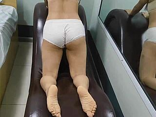 Asian Student Discovers Thrilling Workout on Mysterious Sex Chair