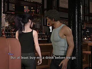 brunette's big ass leaps erotically in game