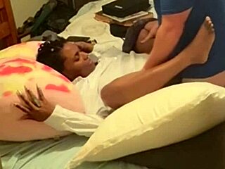 Homemade Ebony Coworker Bent Over for Doggystyle After Work in Bedroom