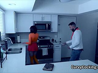 velma's huge tits bounce wildly riding monster cock