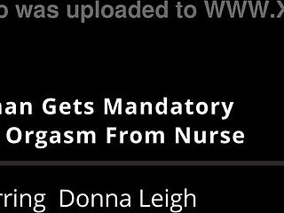 i couldn't hold back as nurse donna leigh vibed me to orgasm