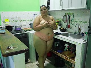 WIFE'S SISTER FUCKED BAREBACK IN KITCHEN BY HUSBAND!