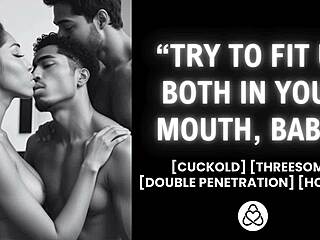 he unloads cum on my wife as husband shares double blowjob creampie