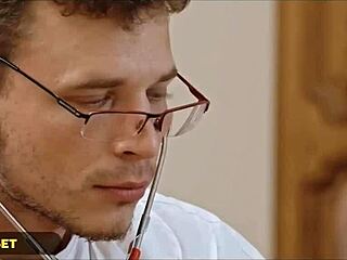 Dr Kinkerman fucks cuckold's pregnant wife while husband watches in hospital