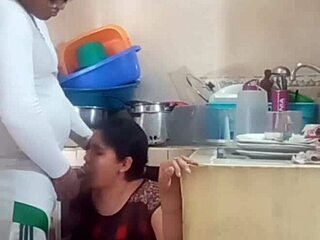 desperate latina nerd begs not to fuck in kitchen before wife arrives home