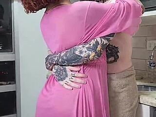 home from work crossdresser gets fucked hard all over house by naughty transsexual