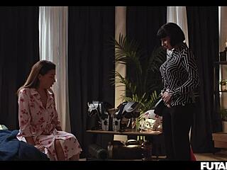 tomboy grows massive futa cock then bursts cum in wild anal creampie