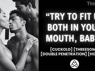 he unloads cum on my wife as husband shares double blowjob creampie