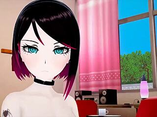 wanna see this pale emo anime slut's tight pussy stuffed cowgirl then doggystyle facial?