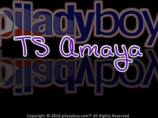 Chubby Ladyboy Sprays Thick Cum Across Belly