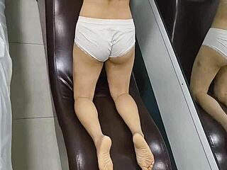 Asian Student Discovers Thrilling Workout on Mysterious Sex Chair