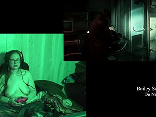 bbw brunette with big natural tits plays naked lake house game part 3