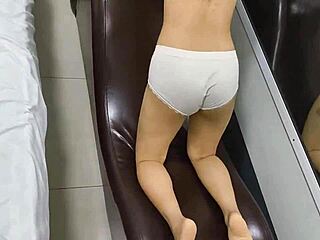 Asian Student Discovers Thrilling Workout on Mysterious Sex Chair