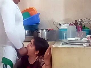 desperate latina nerd begs not to fuck in kitchen before wife arrives home