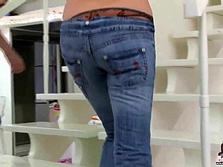 Watch Me Slip Out of Skinny Jeans and Tease My Panties Babe.