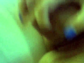 Girlfriend uses giant dildo to cum hard with huge cock