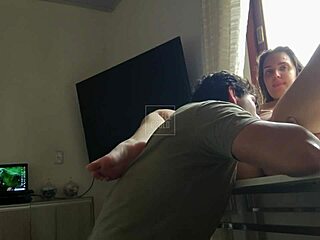 cute big ass blonde pounded submissive in kitchen